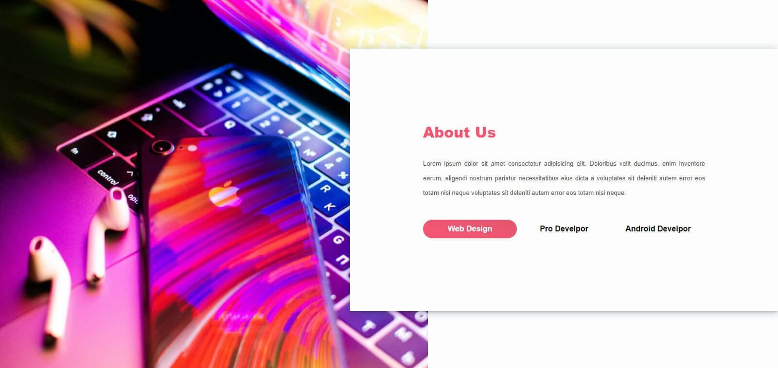 about us page
