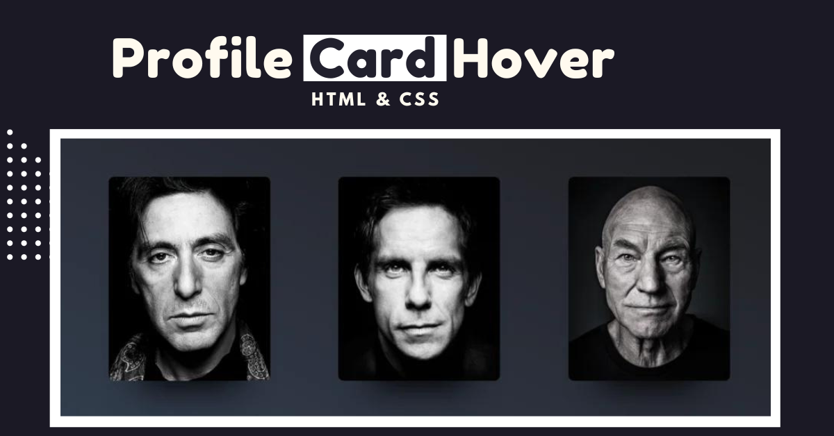 Profile card hover effect HTML CSS